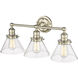 Eyden 3 Light 25.88 inch Modern Gold Vanity Light Wall Light